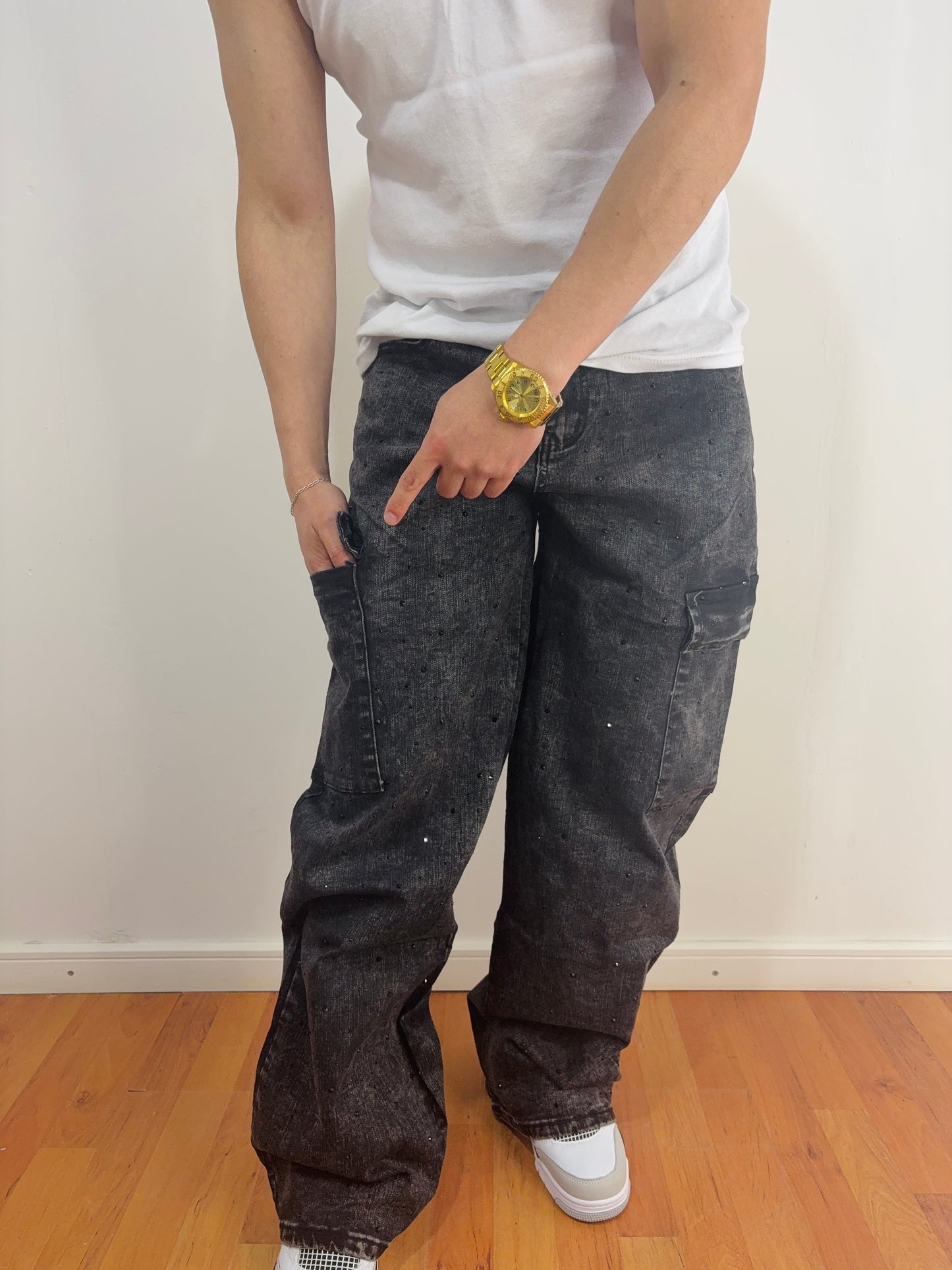 Cargo Diamond Black (Baggy Fit)