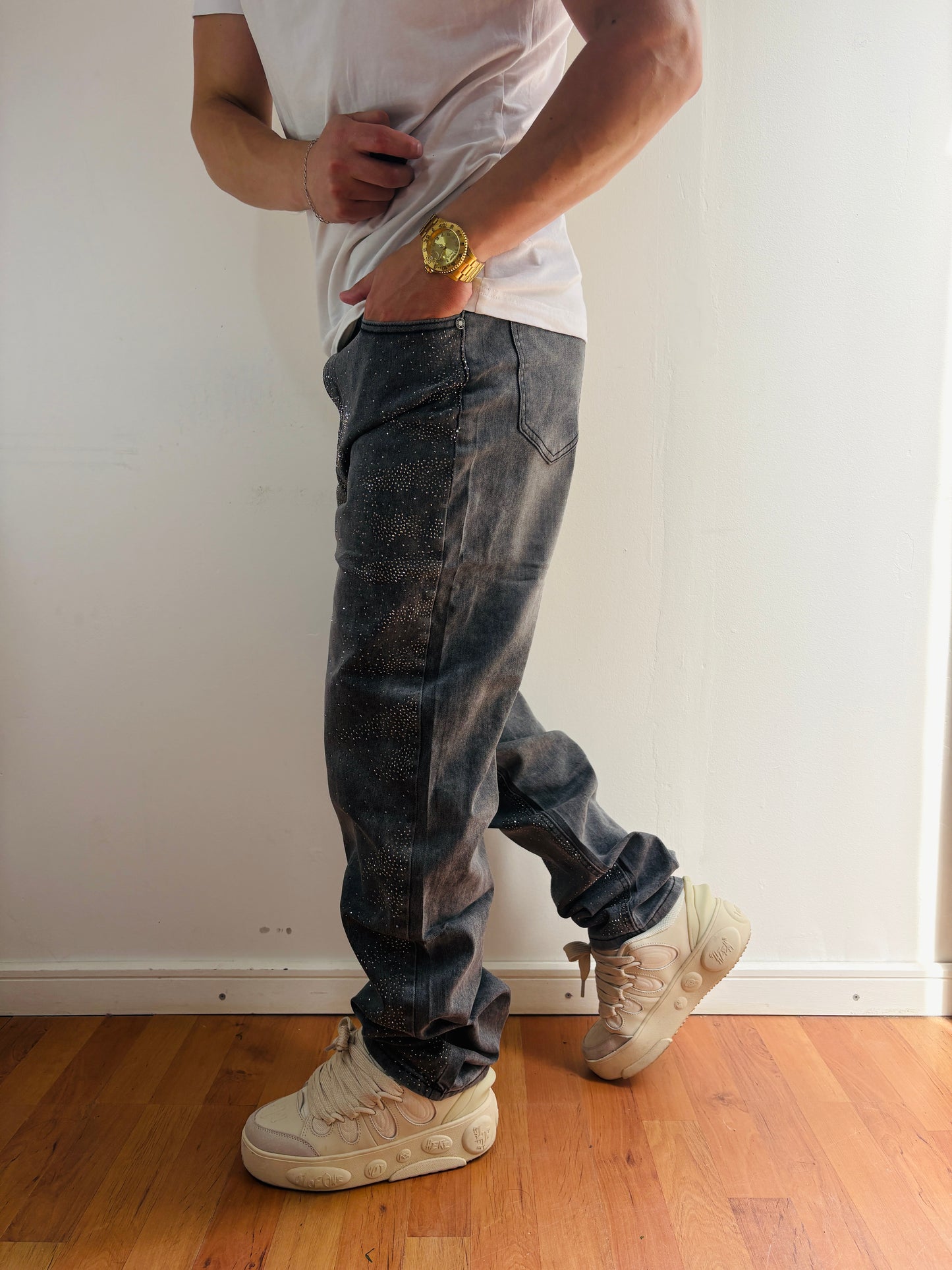 Jeans tokio Brillo (Loose fit elasticado)