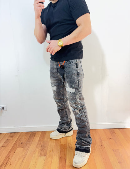 Jeans Flare Gray Sun