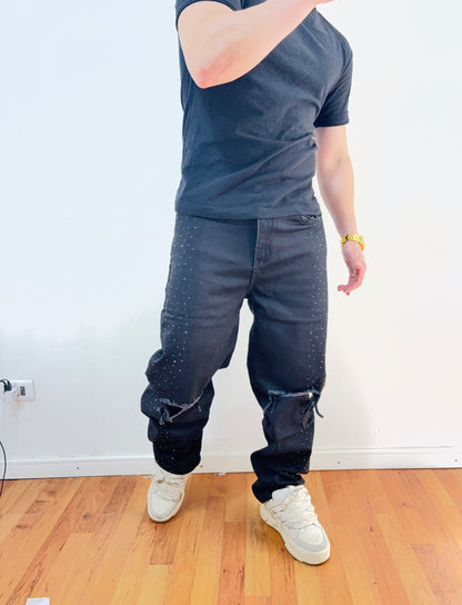 Jeans Black Diamond Destroyed (elasticado)