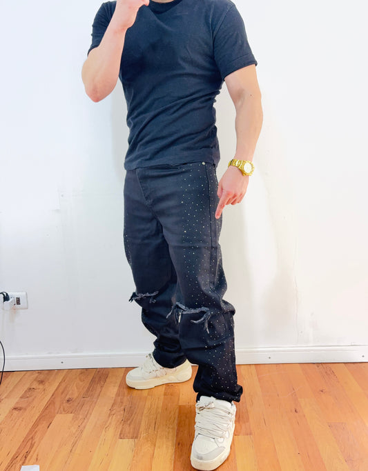 Jeans Black Diamond Destroyed (elasticado)