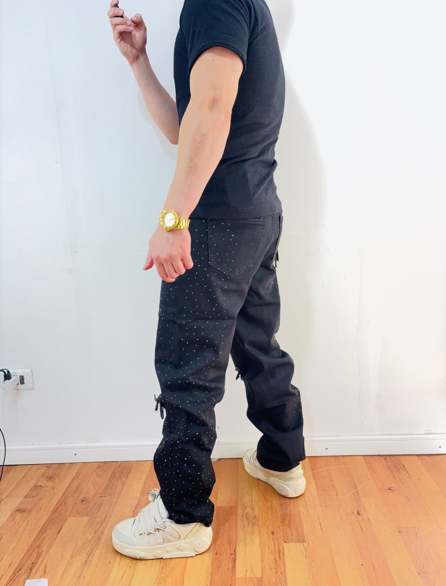 Jeans Black Diamond Destroyed (elasticado)