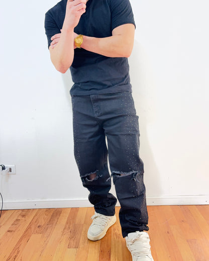 Jeans Black Diamond Destroyed (elasticado)