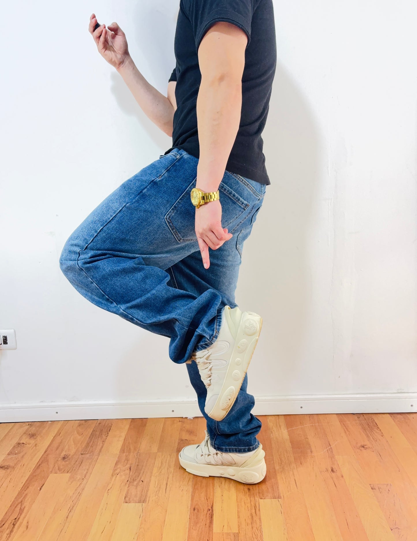 Jeans Mom blue night (elasticado)