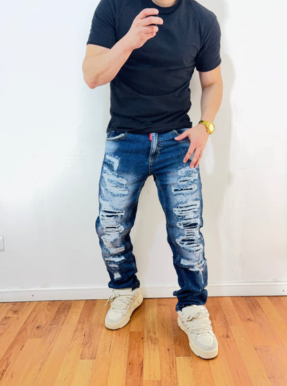 Jeans Blue destroyed (elasticado)