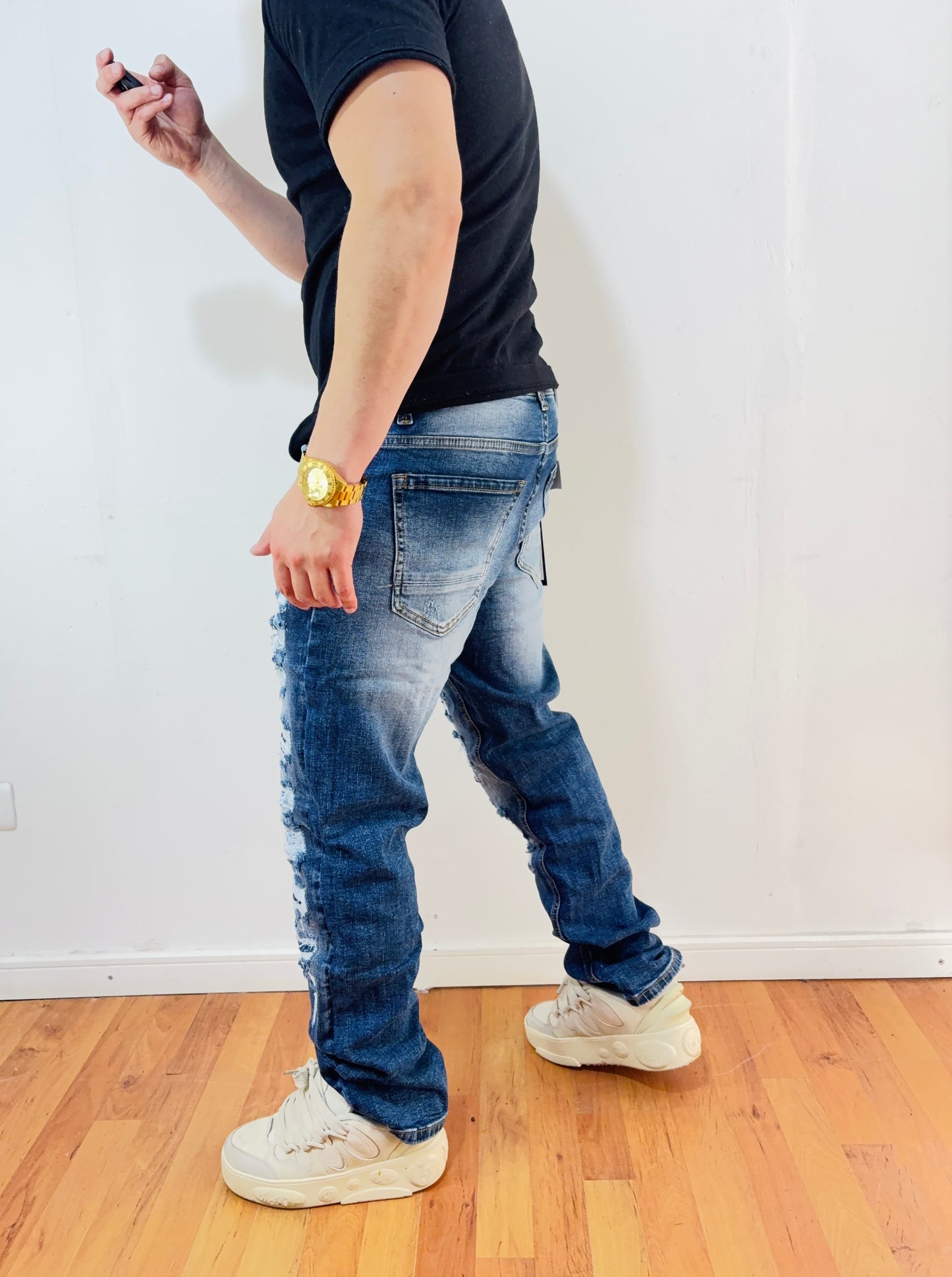 Jeans Blue destroyed (elasticado)