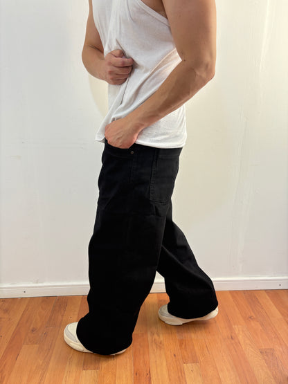 aaPantalon Liso black (Baggy Fit elasticado)