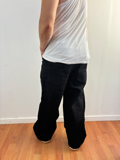 aaPantalon Liso black (Baggy Fit elasticado)