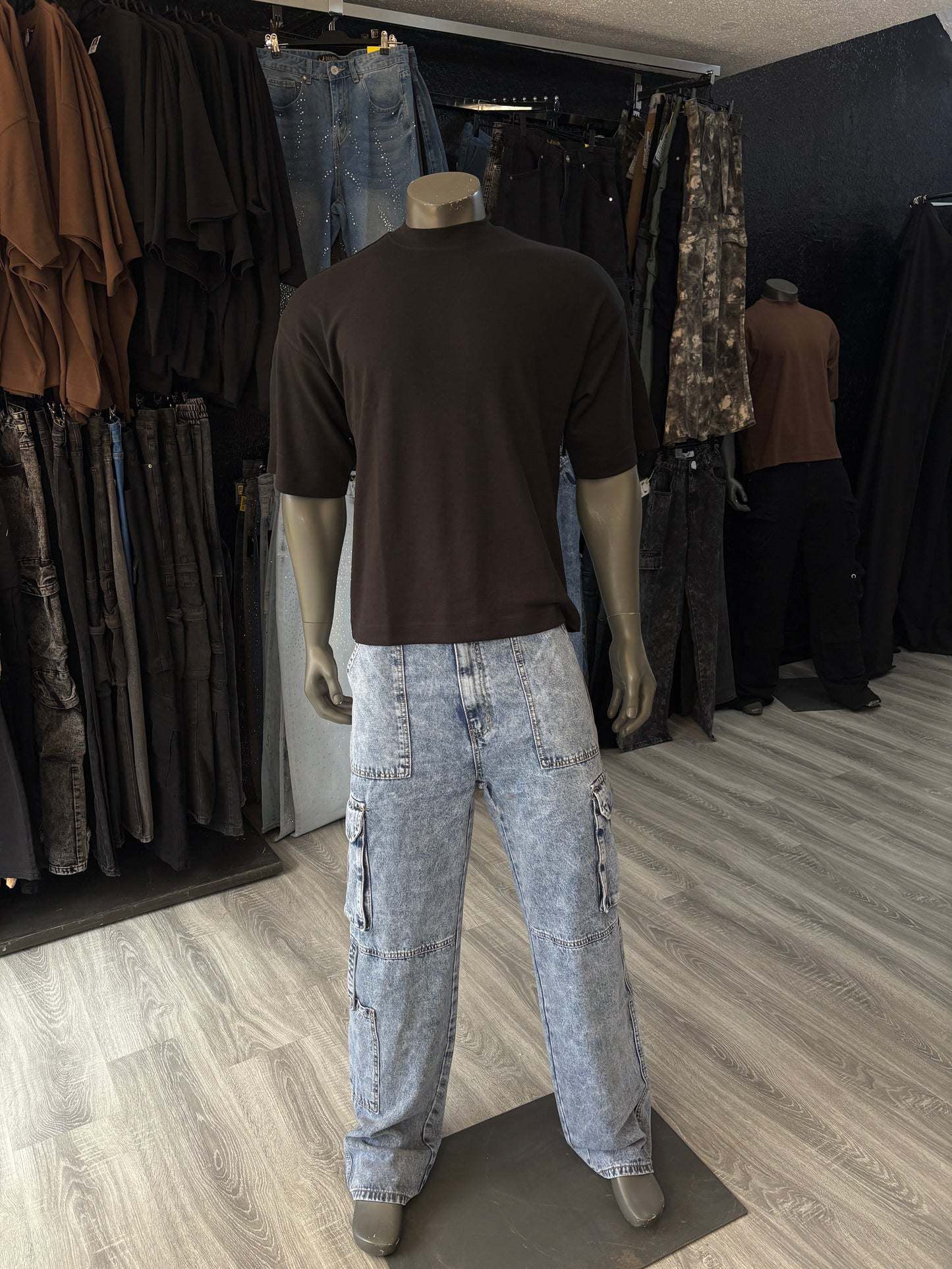 Polera Oversize Negra Alto gramaje (280 Gr.)