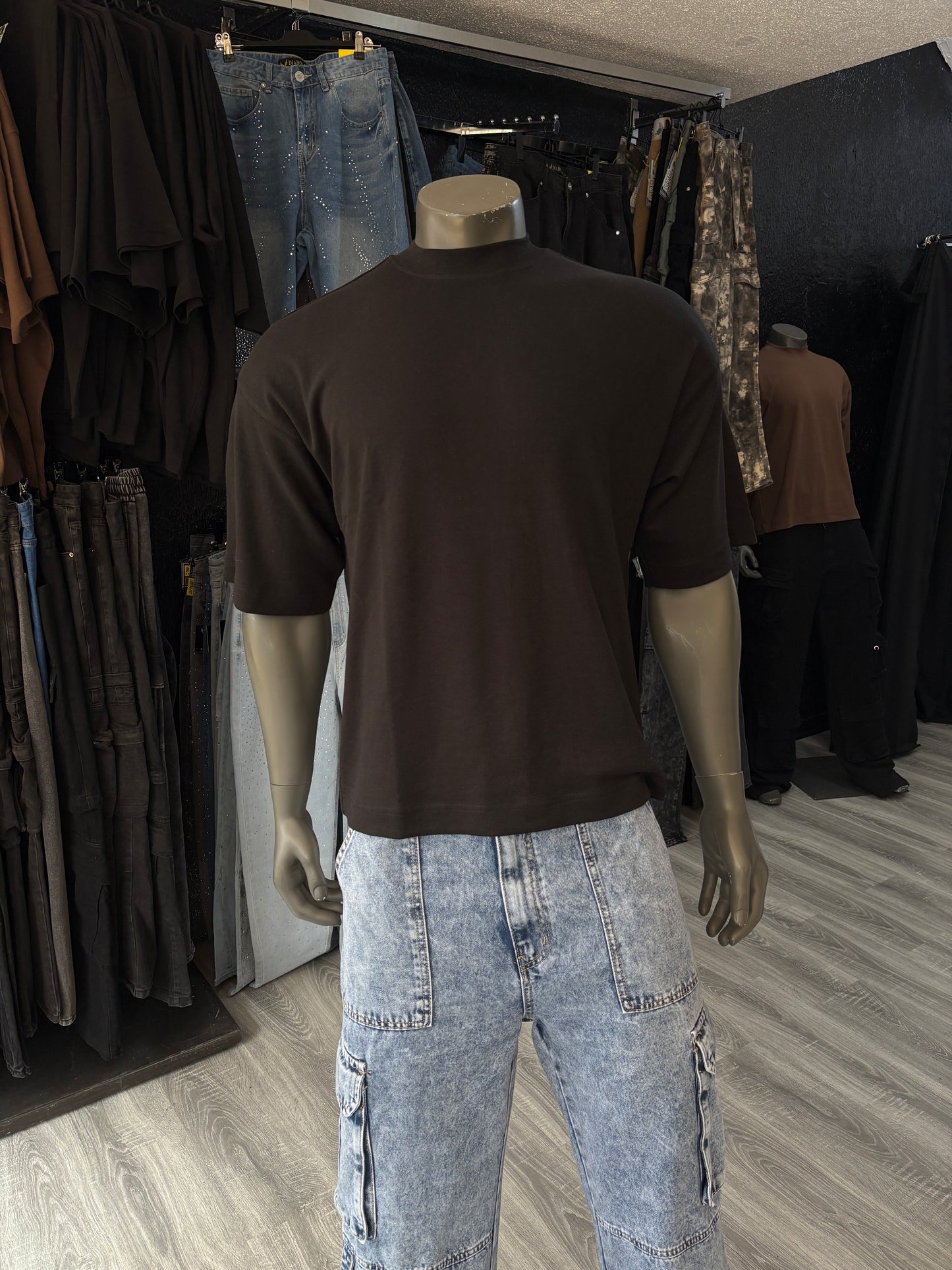 Polera Oversize Negra Alto gramaje (280 Gr.)