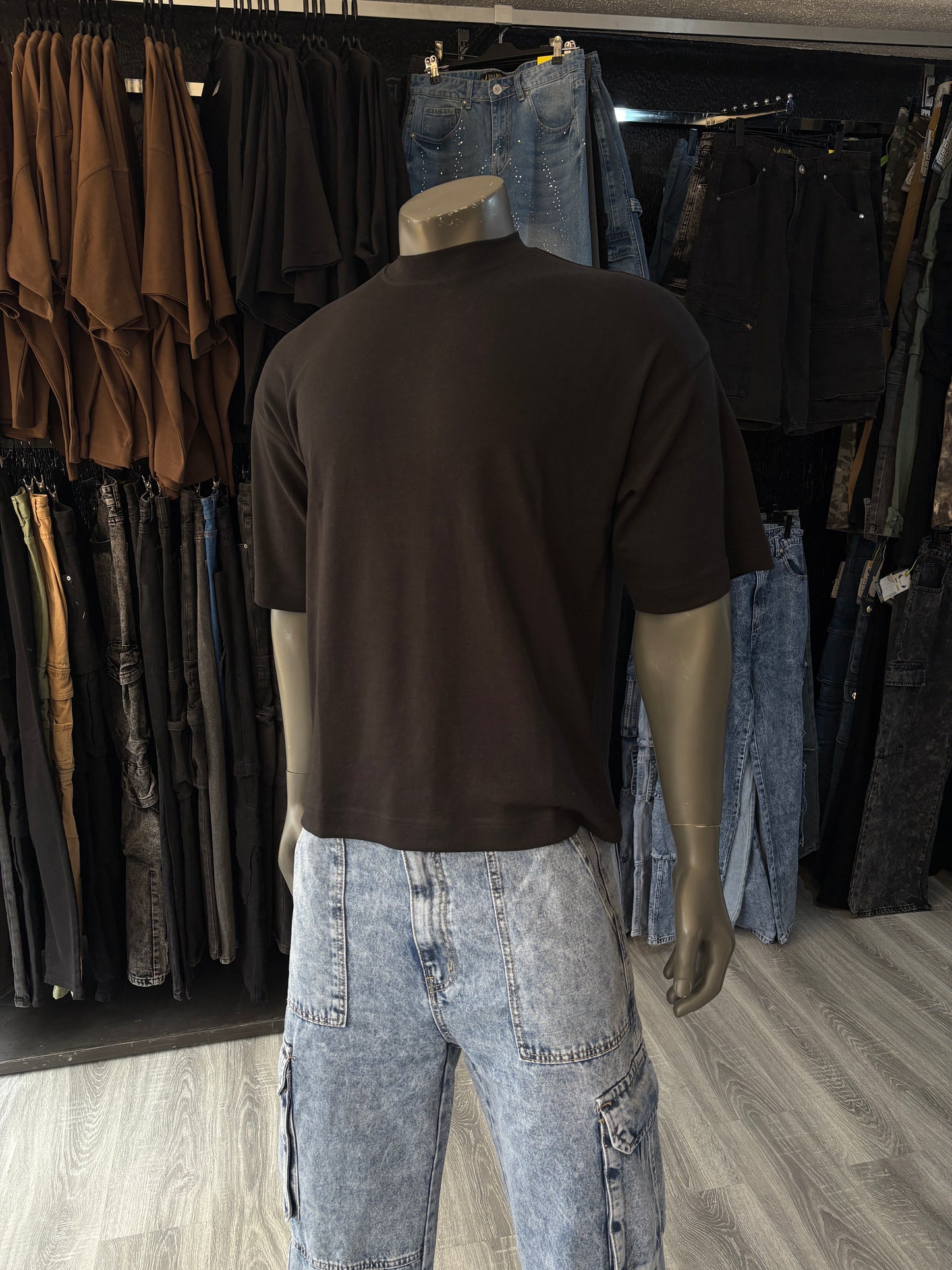 Polera Oversize Negra Alto gramaje (280 Gr.)