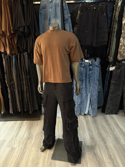 polera Cafe Oversize Alto Gramaje (280 Gr)