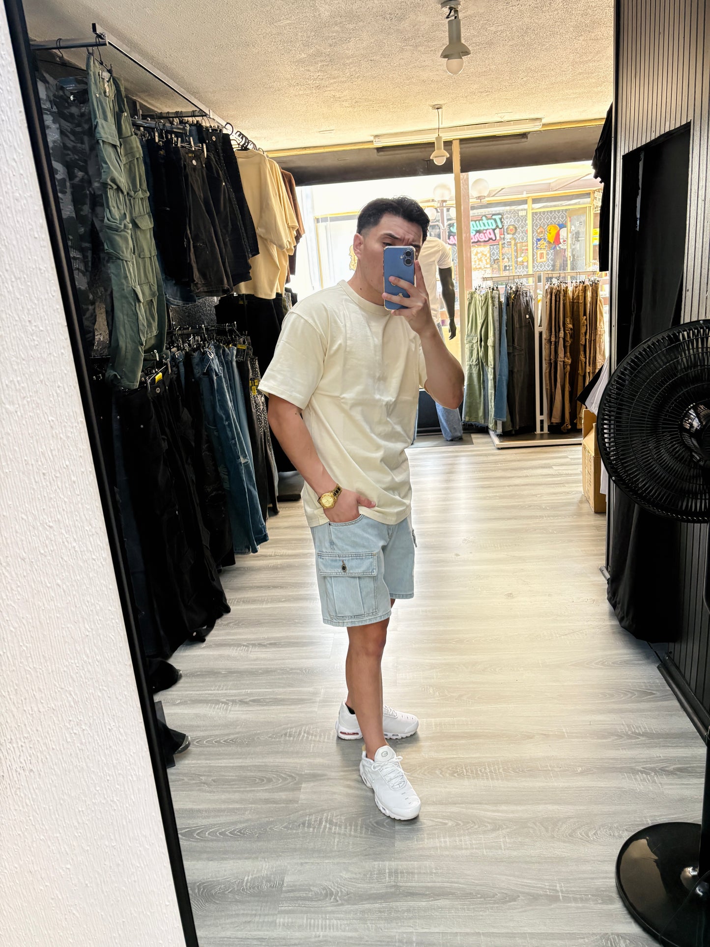 Polera Beige Loose Fit 100% algodón de 280gr