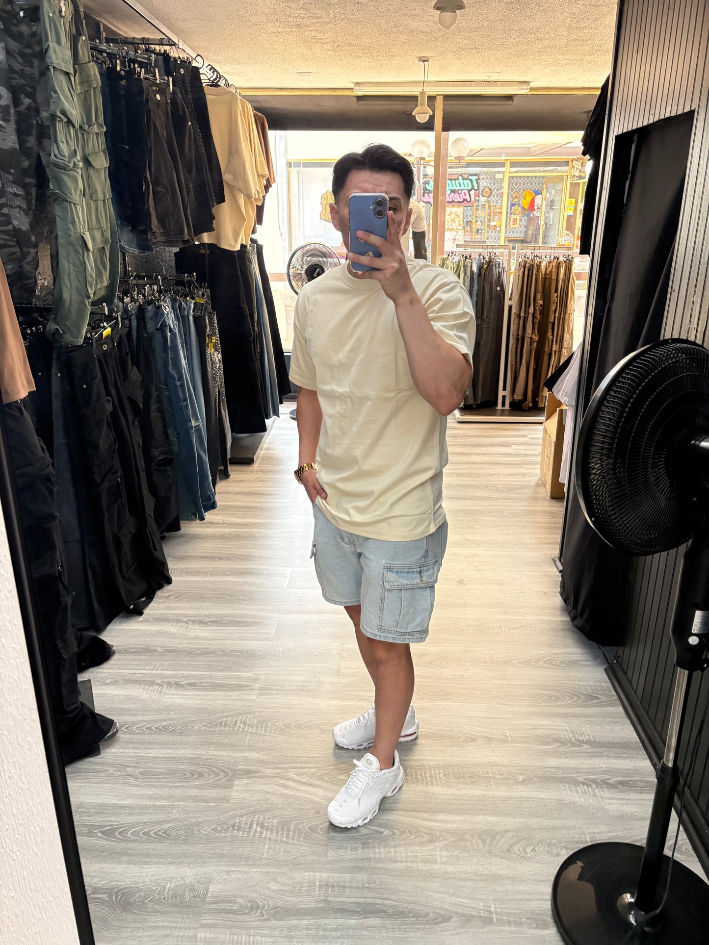 Polera Beige Loose Fit 100% algodón de 280gr
