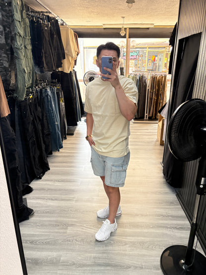 Polera Beige Loose Fit 100% algodón de 280gr