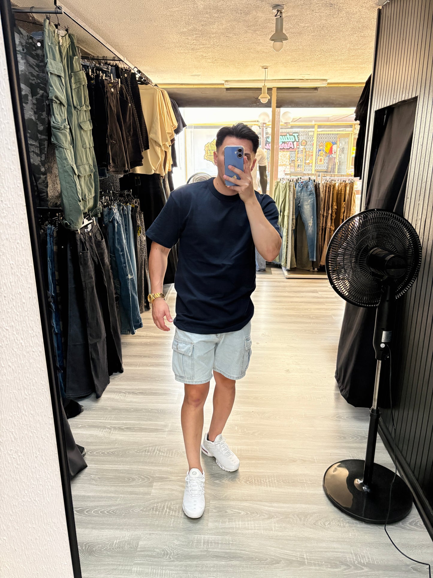 Polera Azul Marino Loose Fit | 100% Algodón 280gr
