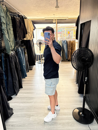 Polera Azul Marino Loose Fit | 100% Algodón 280gr