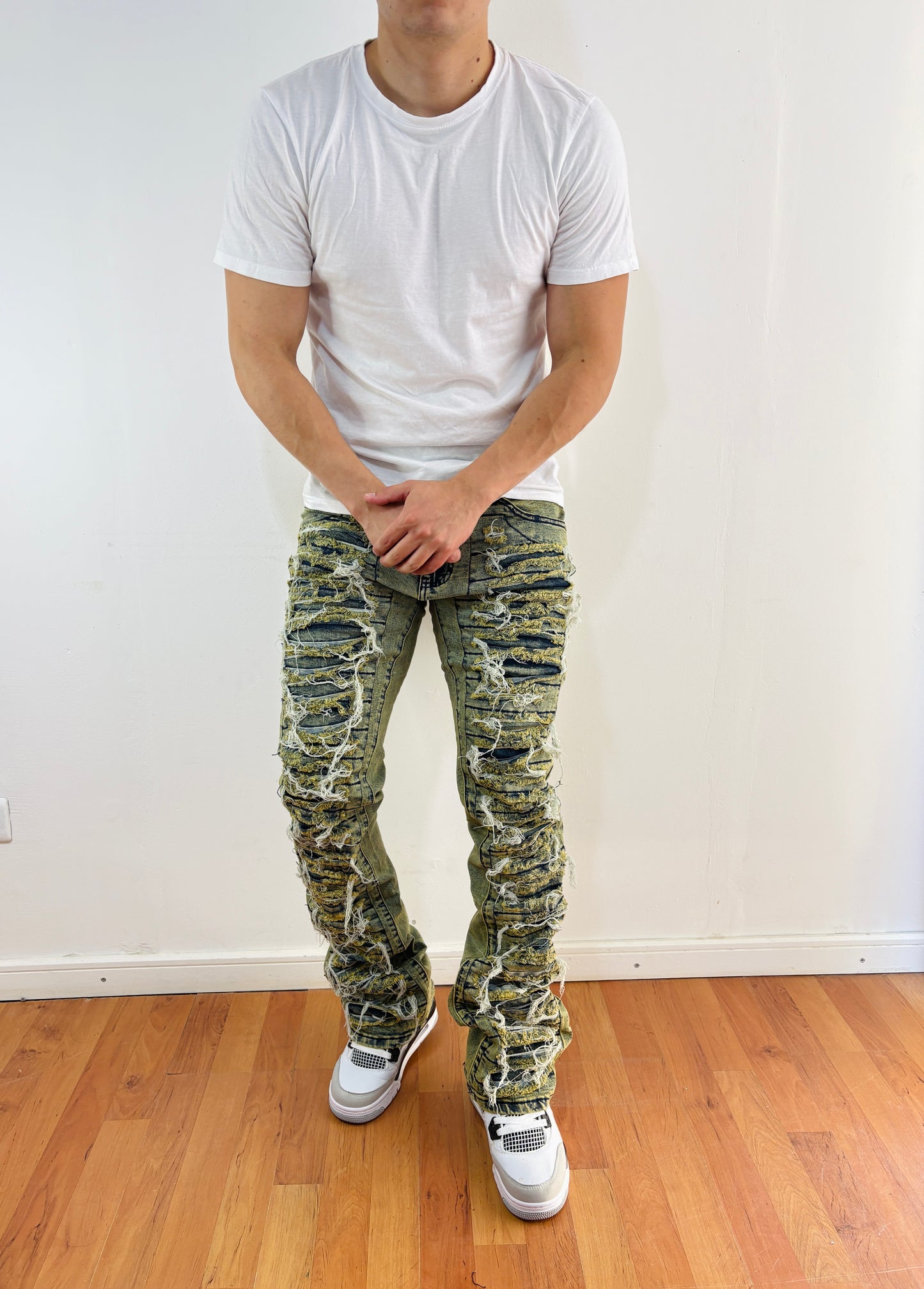 aaJeans Destroyed Green (FLARE)