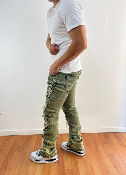 aaJeans Destroyed Green (FLARE)