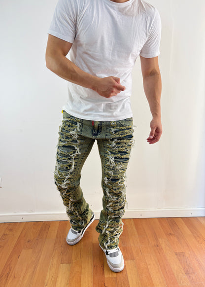 aaJeans Destroyed Green (FLARE)