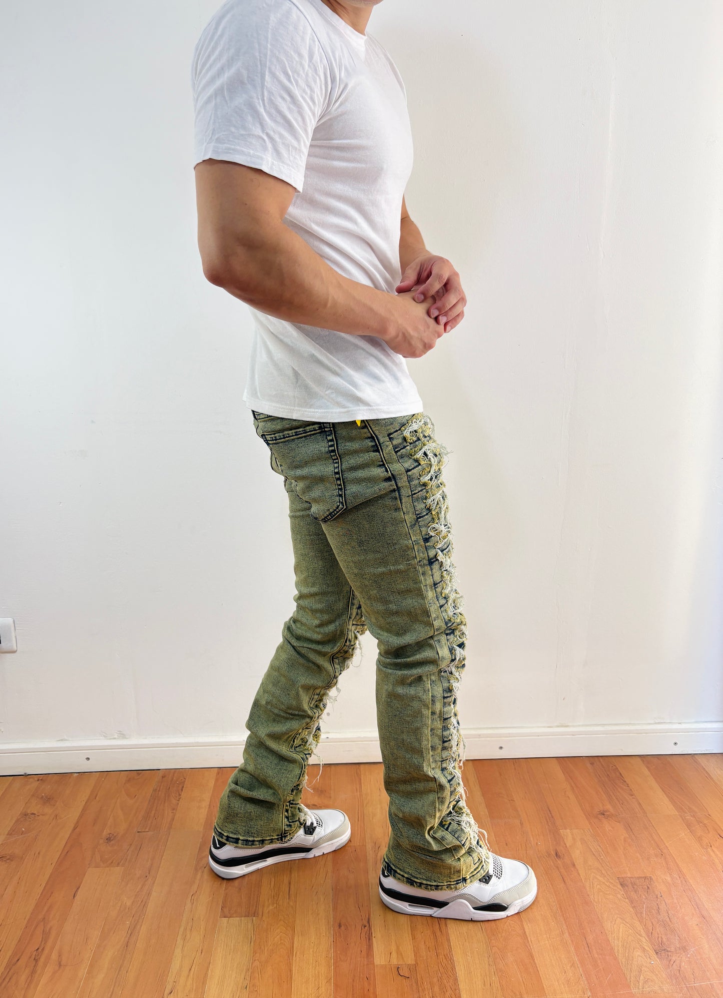 aaJeans Destroyed Green (FLARE)