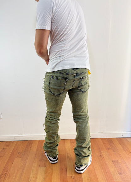 aaJeans Destroyed Green (FLARE)