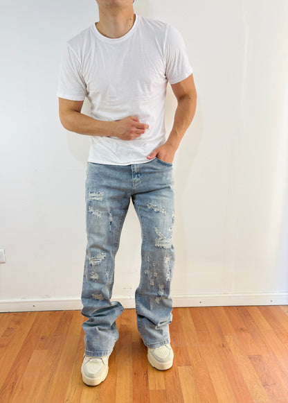 aaJeans Destroyed Court (FLARE Elasticado)