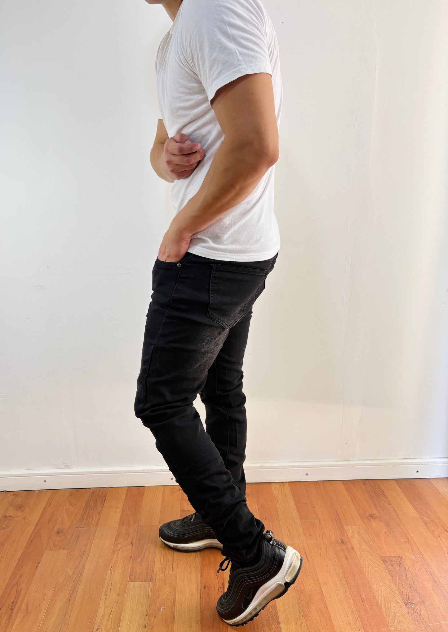 aaJeans Skinny Black Destroyed (elasticado)