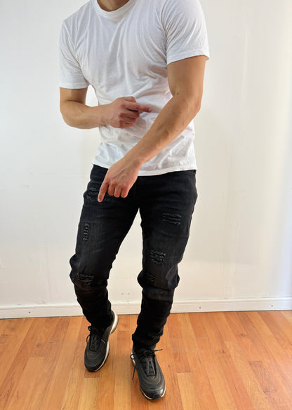 aaJeans Skinny Black Destroyed (elasticado)