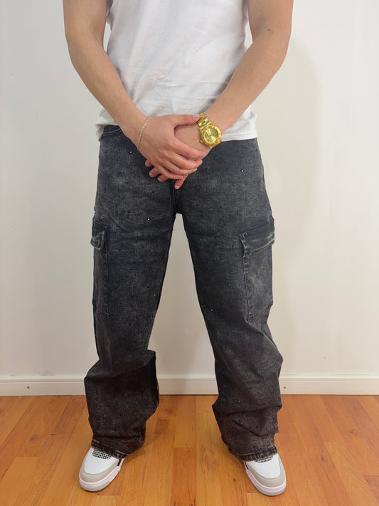 Cargo Diamond Black (Baggy Fit)