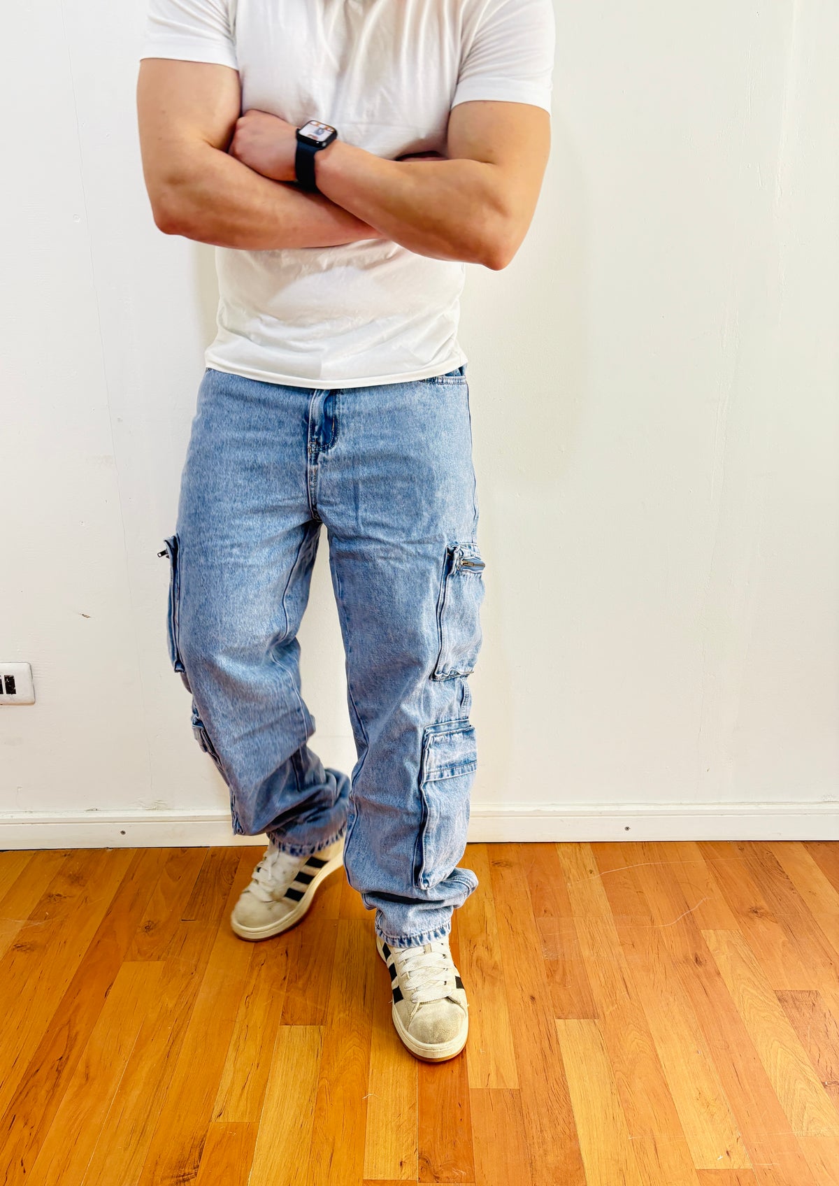 Jeans Multicargo Cielo