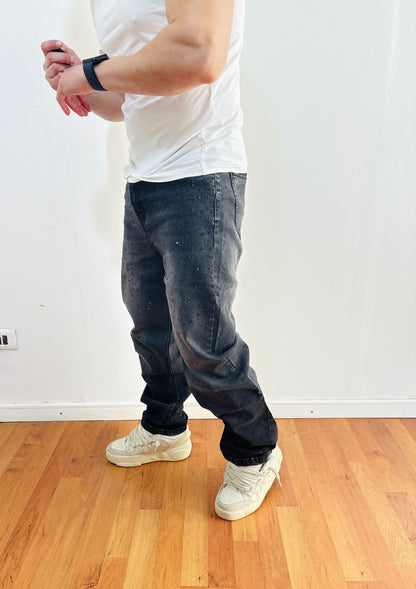 Jeans Pedreria All black