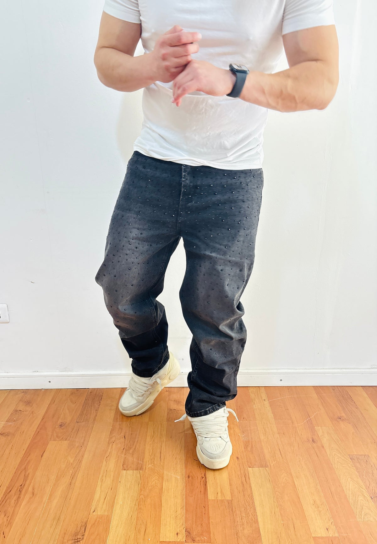 Jeans Pedreria All black