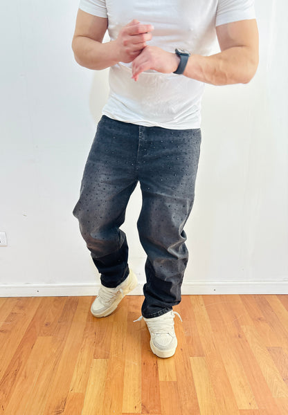 Jeans Pedreria All black