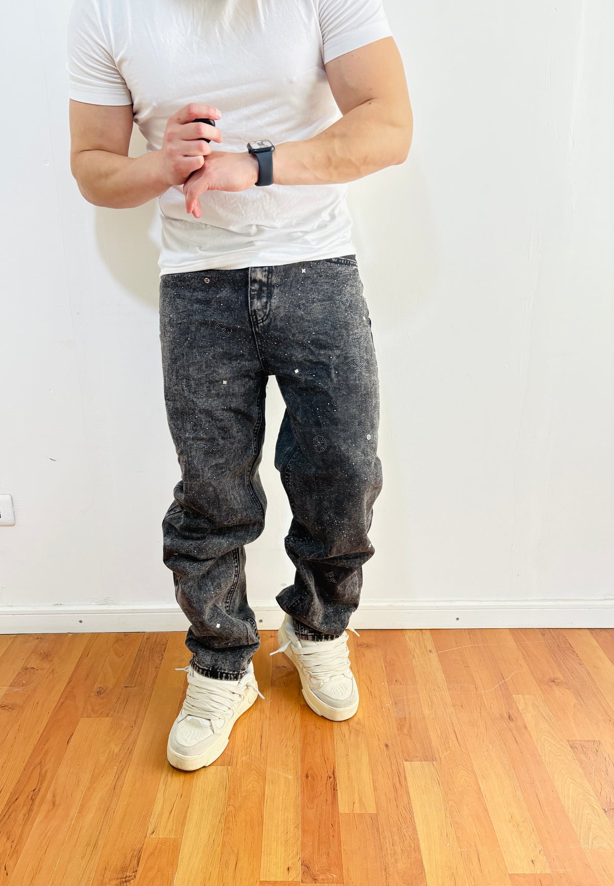 Jeans Pedreria Gray