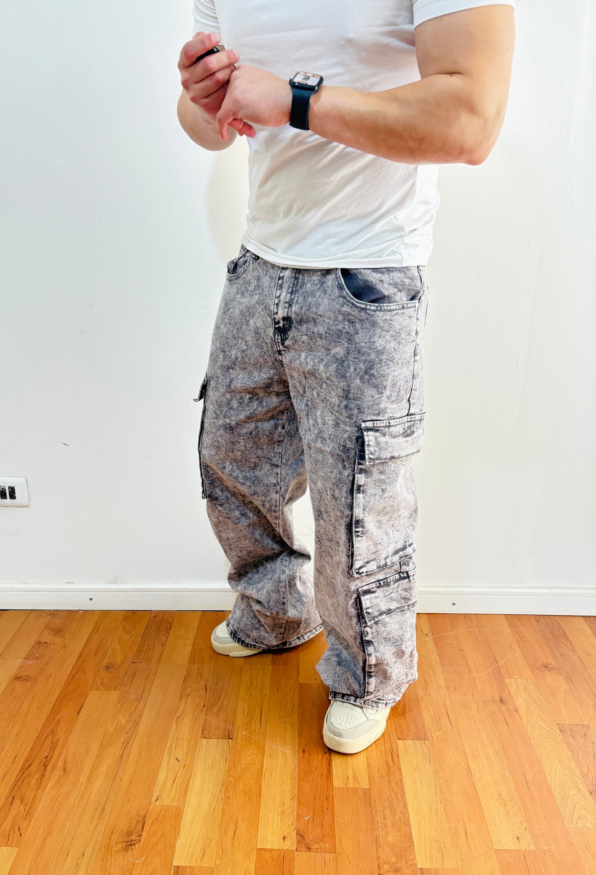 Jeans Cargo Niebla