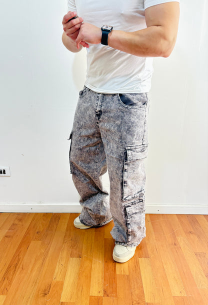 Jeans Cargo Niebla