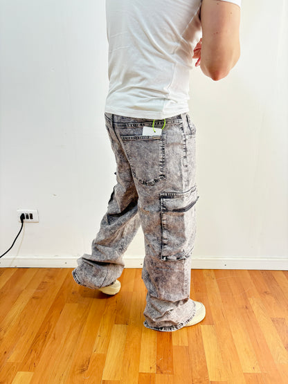Jeans Cargo Niebla