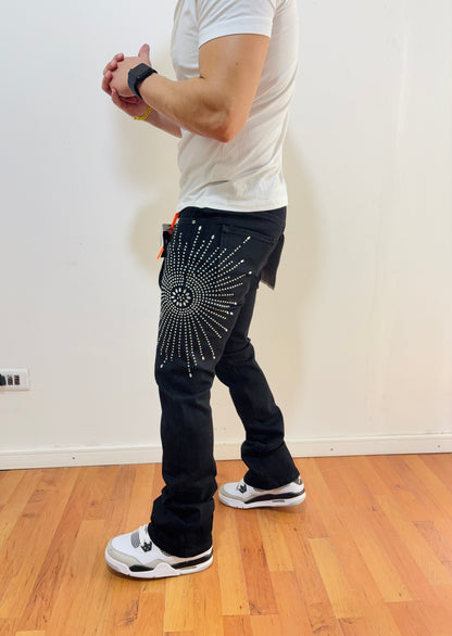 Jeans Flare Black Sun