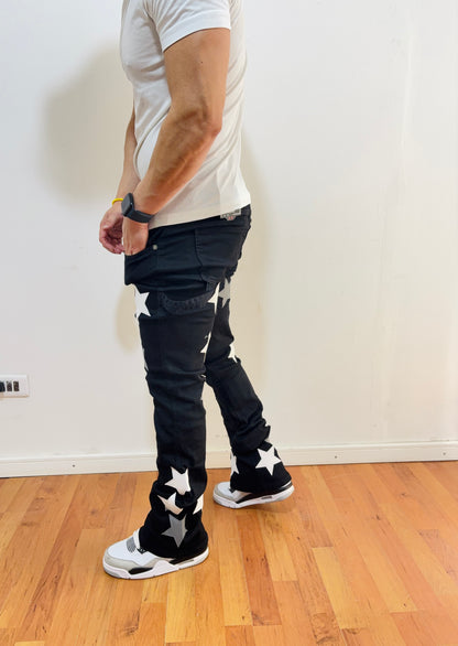 Jeans Flare black Star (elasticado)