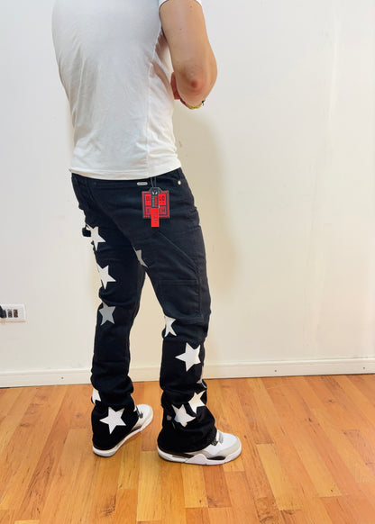 Jeans Flare black Star (elasticado)