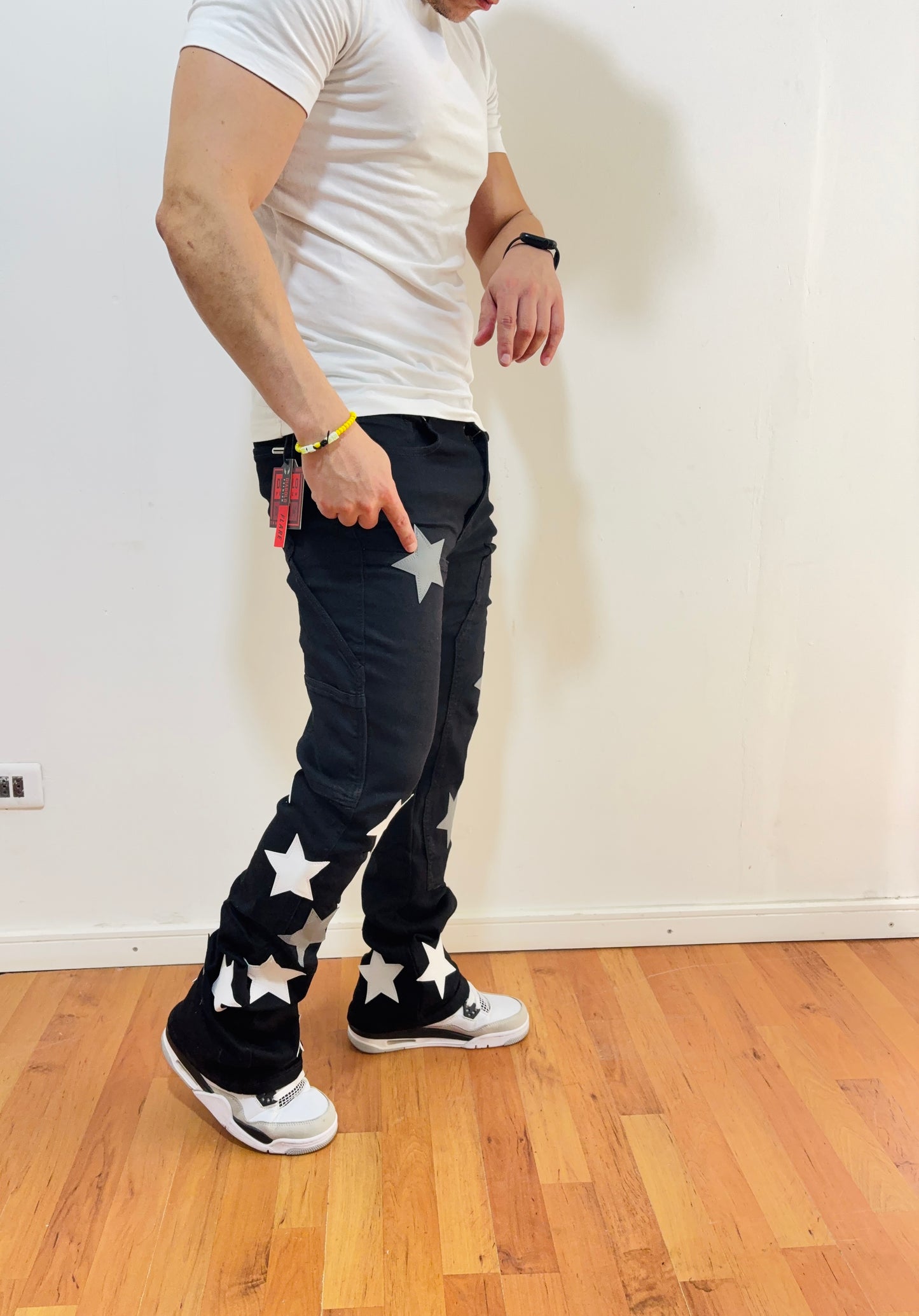 Jeans Flare black Star (elasticado)