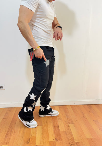 Jeans Flare black Star (elasticado)