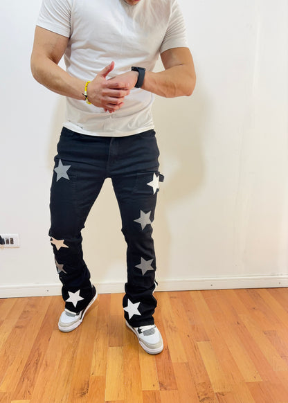 Jeans Flare black Star (elasticado)