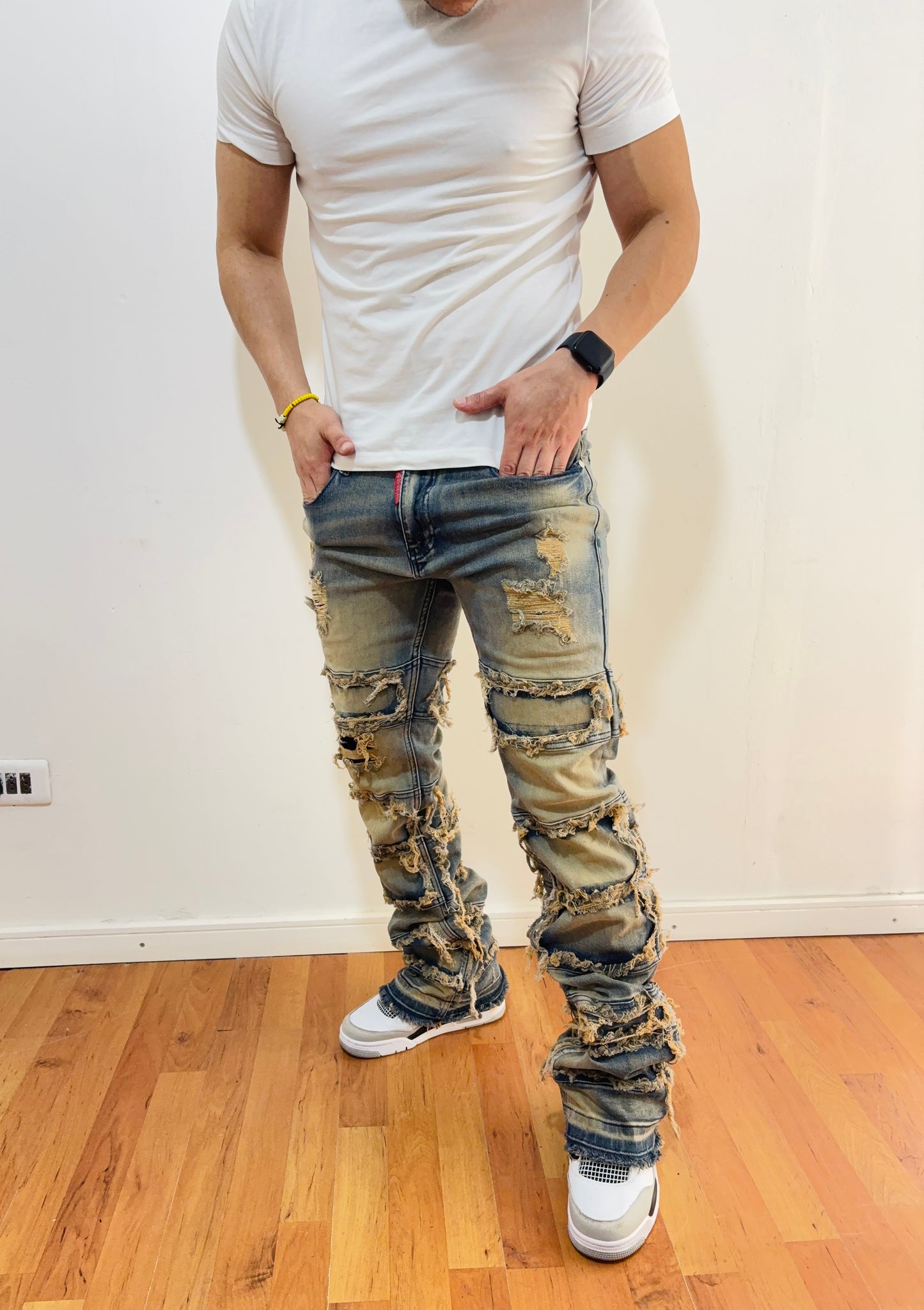 Jeans Flare Patch (elasticado)