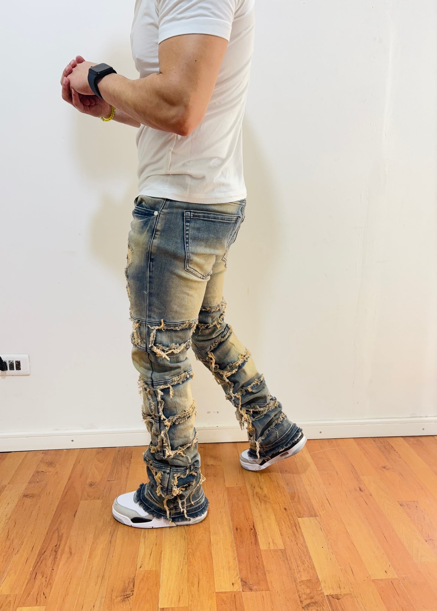 Jeans Flare Patch (elasticado)