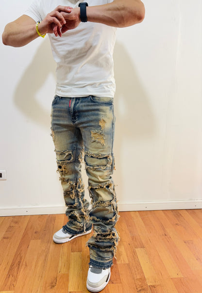 Jeans Flare Patch (elasticado)