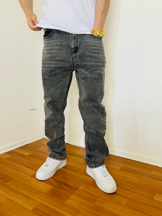 Jeans Mom Gris (rigido)