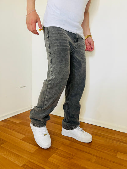Jeans Mom Gris (rigido)
