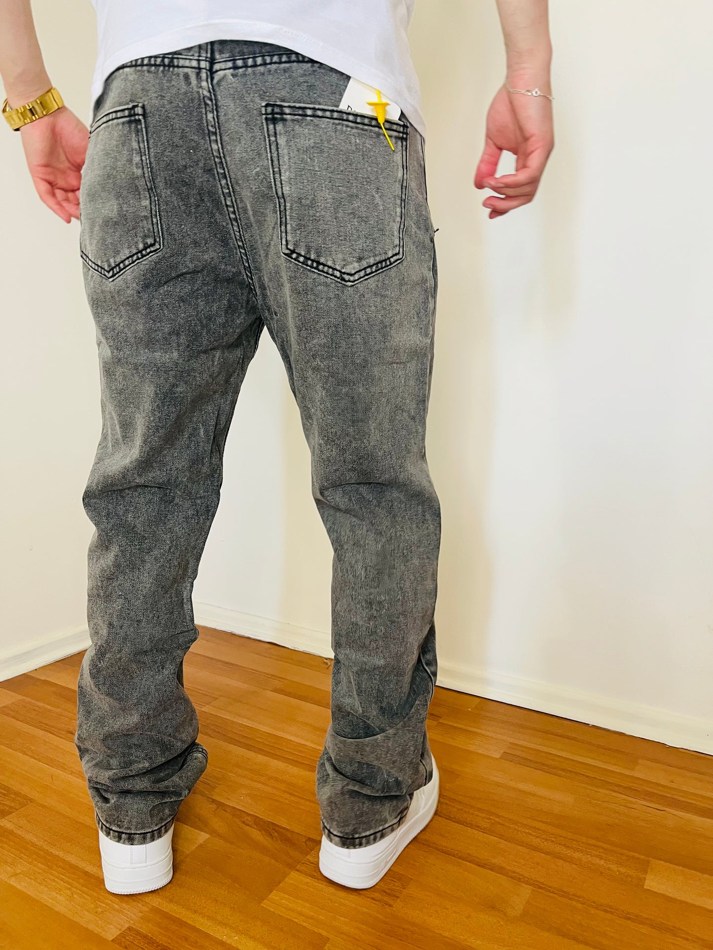 Jeans Mom Gris (rigido)